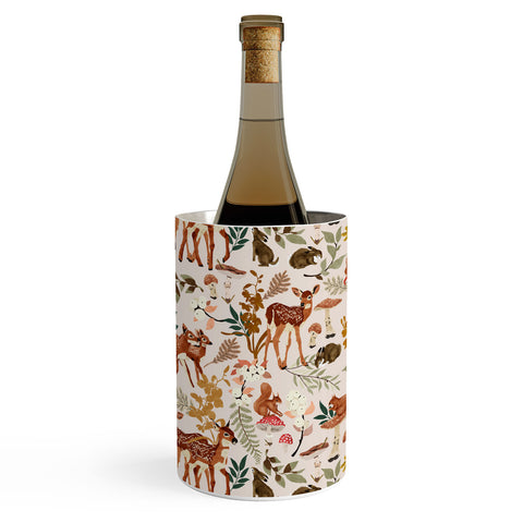 Marta Barragan Camarasa Fawns in the autumn forest Wine Chiller