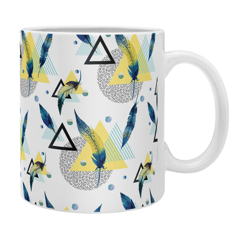 Marta Barragan Camarasa Feathers and triangles Coffee Mug