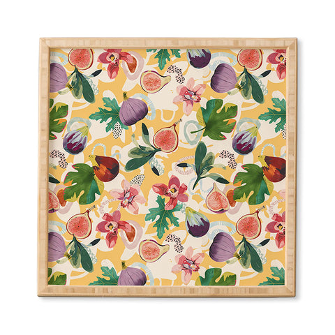 Marta Barragan Camarasa Figs and tropical flowers Framed Wall Art