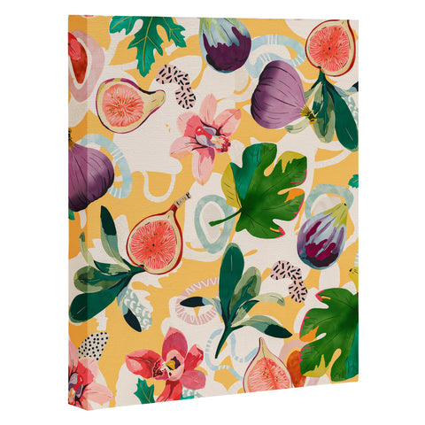 Marta Barragan Camarasa Figs and tropical flowers Art Canvas