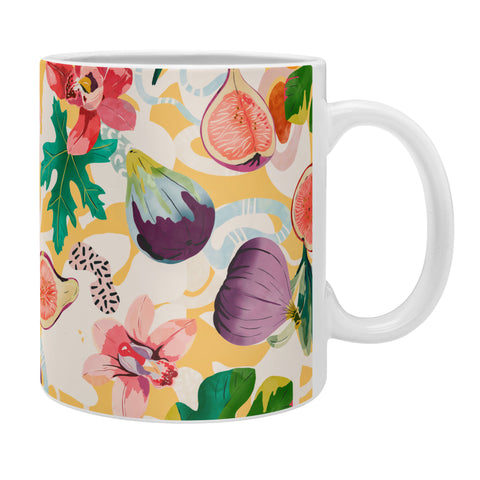 Marta Barragan Camarasa Figs and tropical flowers Coffee Mug