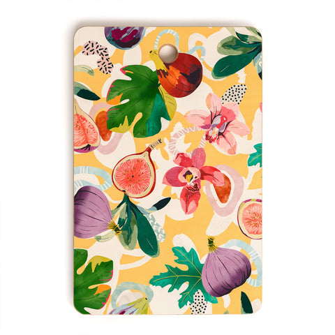 Marta Barragan Camarasa Figs and tropical flowers Cutting Board Rectangle