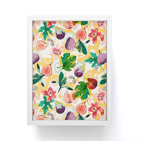 Marta Barragan Camarasa Figs and tropical flowers Framed Mini Art Print