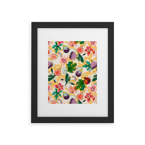 Marta Barragan Camarasa Figs and tropical flowers Framed Art Print