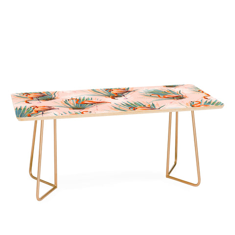 Marta Barragan Camarasa Flamingos pattern with cactus Coffee Table
