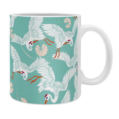Marta Barragan Camarasa Flock of crane birds I Coffee Mug