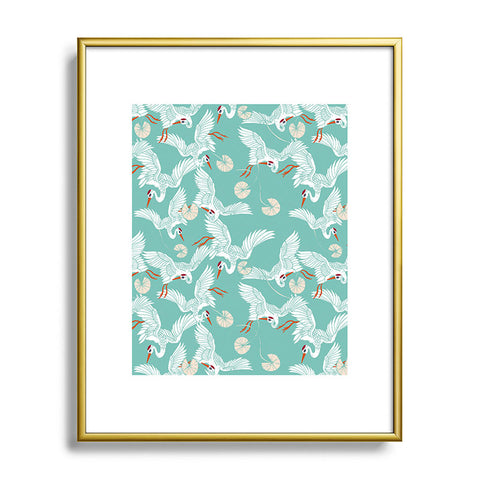 Marta Barragan Camarasa Flock of crane birds I Metal Framed Art Print