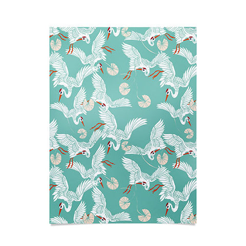 Marta Barragan Camarasa Flock of crane birds I Poster