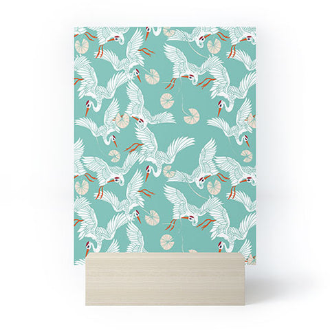 Marta Barragan Camarasa Flock of crane birds I Mini Art Print