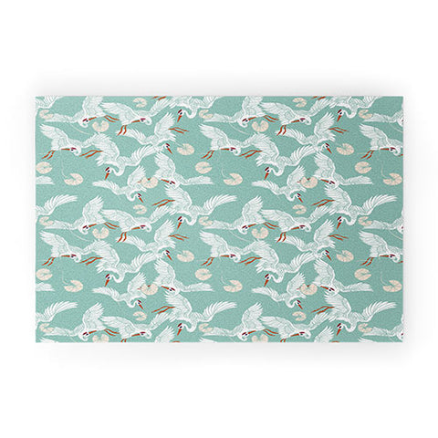 Marta Barragan Camarasa Flock of crane birds I Welcome Mat