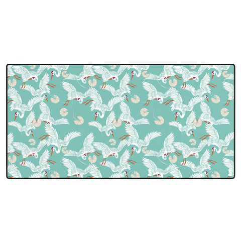 Marta Barragan Camarasa Flock of crane birds I Desk Mat