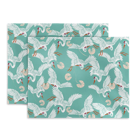 Marta Barragan Camarasa Flock of crane birds I Placemat