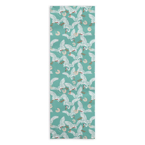 Marta Barragan Camarasa Flock of crane birds I Yoga Towel