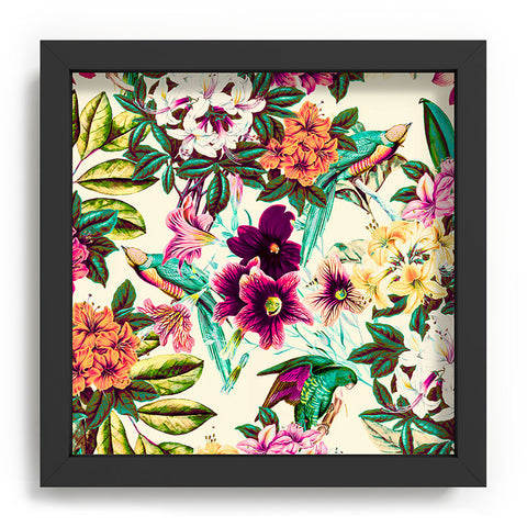 Marta Barragan Camarasa Floral and exotic birds Recessed Framing Square