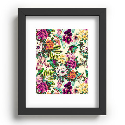 Marta Barragan Camarasa Floral and exotic birds Recessed Framing Rectangle