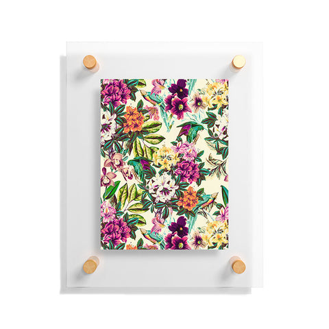 Marta Barragan Camarasa Floral and exotic birds Floating Acrylic Print