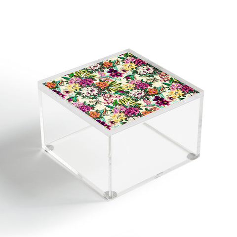 Marta Barragan Camarasa Floral and exotic birds Acrylic Box