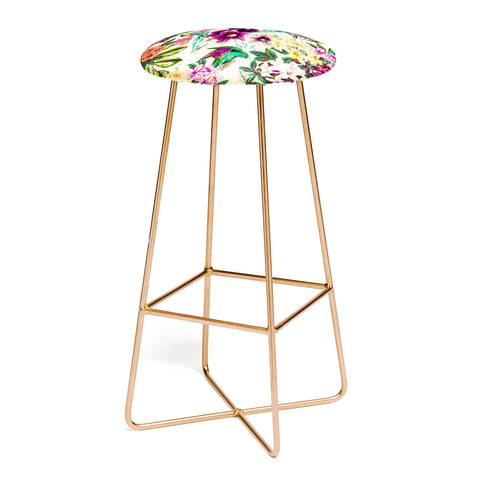 Marta Barragan Camarasa Floral and exotic birds Bar Stool