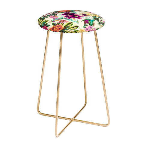 Marta Barragan Camarasa Floral and exotic birds Counter Stool