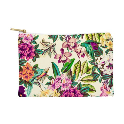 Marta Barragan Camarasa Floral and exotic birds Pouch