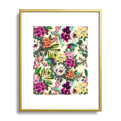 Marta Barragan Camarasa Floral and exotic birds Metal Framed Art Print