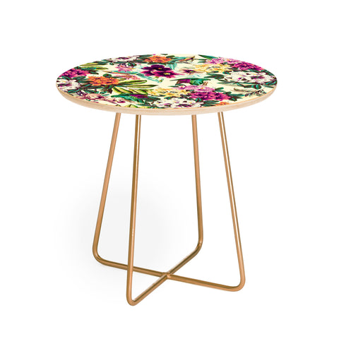 Marta Barragan Camarasa Floral and exotic birds Round Side Table