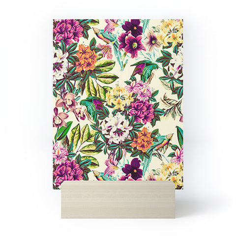 Marta Barragan Camarasa Floral and exotic birds Mini Art Print