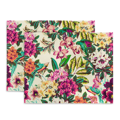 Marta Barragan Camarasa Floral and exotic birds Placemat