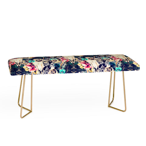 Marta Barragan Camarasa Floral Bohemian Skull Pattern Bench