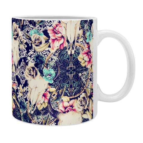 Marta Barragan Camarasa Floral Bohemian Skull Pattern Coffee Mug