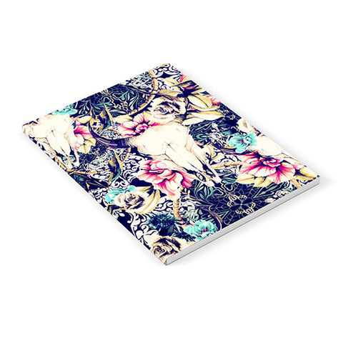 Marta Barragan Camarasa Floral Bohemian Skull Pattern Notebook
