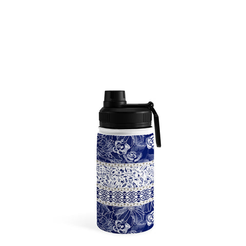 Marta Barragan Camarasa Floral Indigo Water Bottle