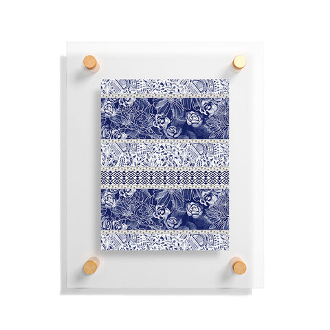 Marta Barragan Camarasa Floral Indigo Floating Acrylic Print