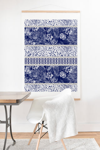 Marta Barragan Camarasa Floral Indigo Art Print And Hanger