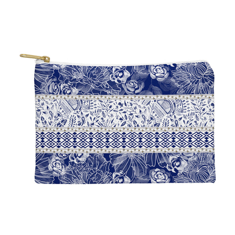 Marta Barragan Camarasa Floral Indigo Pouch