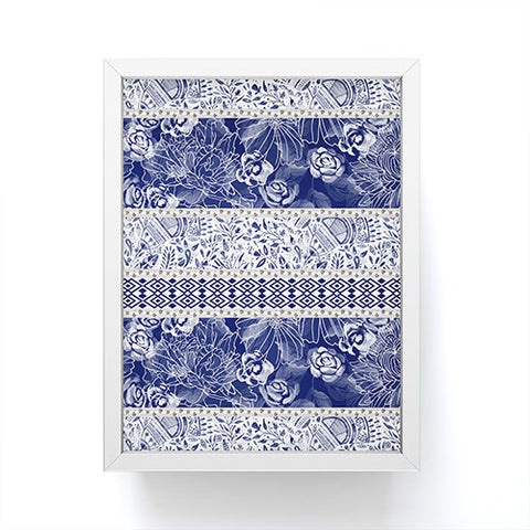 Marta Barragan Camarasa Floral Indigo Framed Mini Art Print