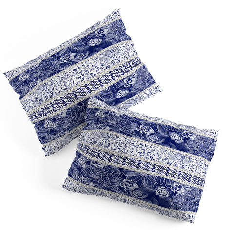 Marta Barragan Camarasa Floral Indigo Pillow Shams