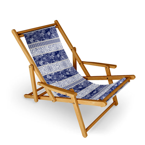 Marta Barragan Camarasa Floral Indigo Sling Chair
