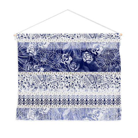 Marta Barragan Camarasa Floral Indigo Wall Hanging Landscape