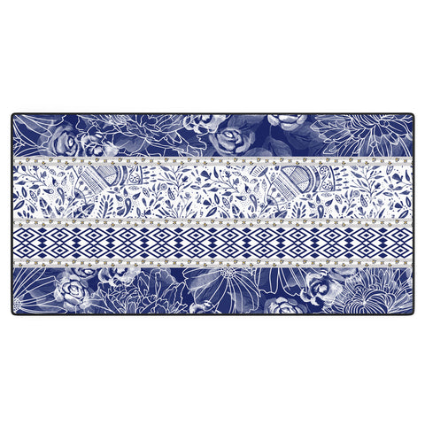 Marta Barragan Camarasa Floral Indigo Desk Mat