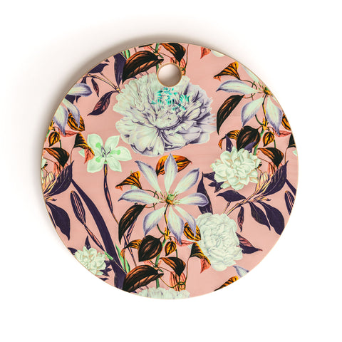 Marta Barragan Camarasa Floral vintage blooms Cutting Board Round