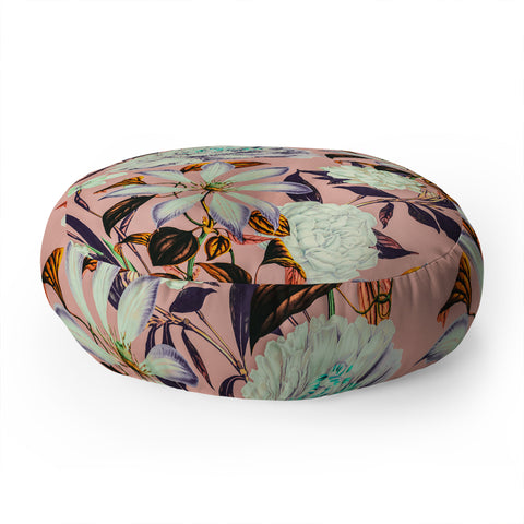 Marta Barragan Camarasa Floral vintage blooms Floor Pillow Round
