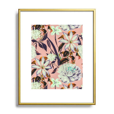 Marta Barragan Camarasa Floral vintage blooms Metal Framed Art Print