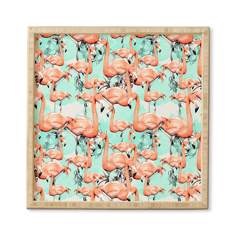 Marta Barragan Camarasa Flourishing between flamingos Framed Wall Art