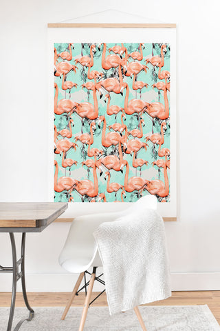 Marta Barragan Camarasa Flourishing between flamingos Art Print And Hanger