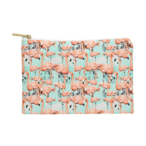 Marta Barragan Camarasa Flourishing between flamingos Pouch