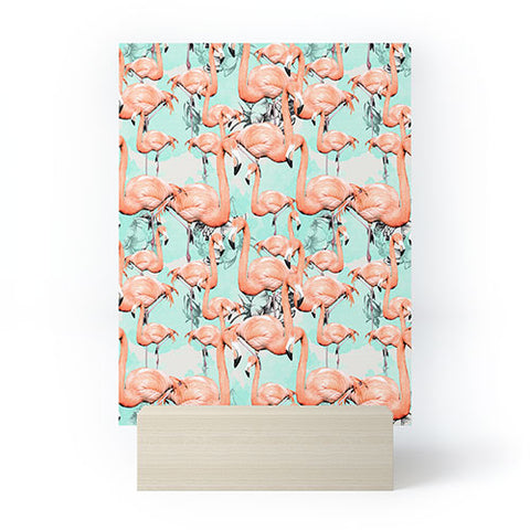 Marta Barragan Camarasa Flourishing between flamingos Mini Art Print