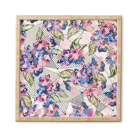 Marta Barragan Camarasa Flower geometric stroke Framed Wall Art