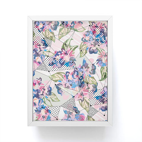 Marta Barragan Camarasa Flower geometric stroke Framed Mini Art Print