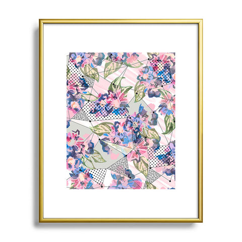 Marta Barragan Camarasa Flower geometric stroke Metal Framed Art Print